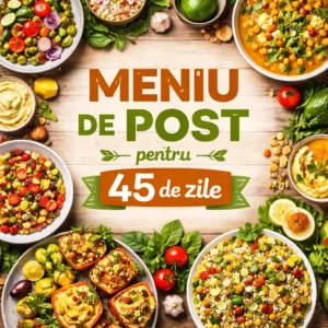 Meniu Complet de Post (45 Zile): Ce Mănânci ca să NU Te Îngrași (PDF)