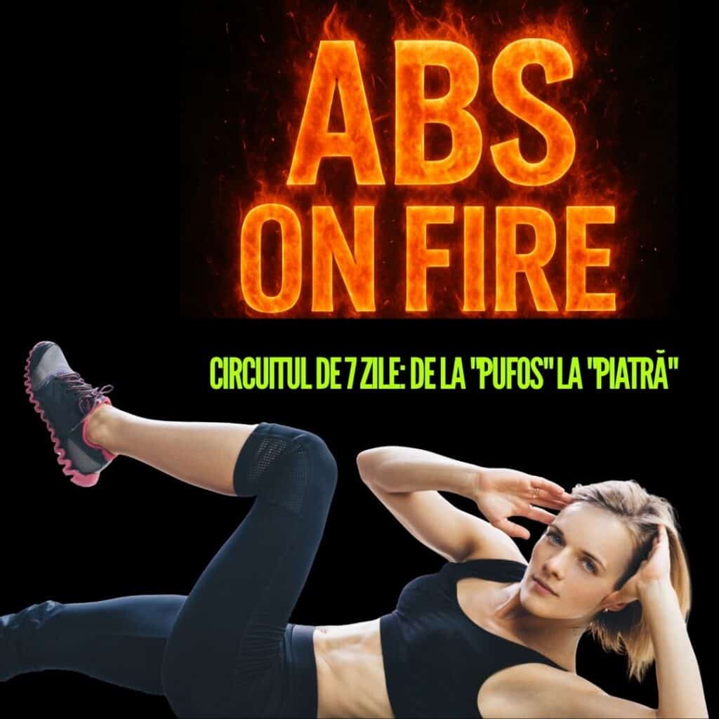 ABS ON FIRE: Circuit de 7 Zile pentru Abdomen (Ghid PDF)