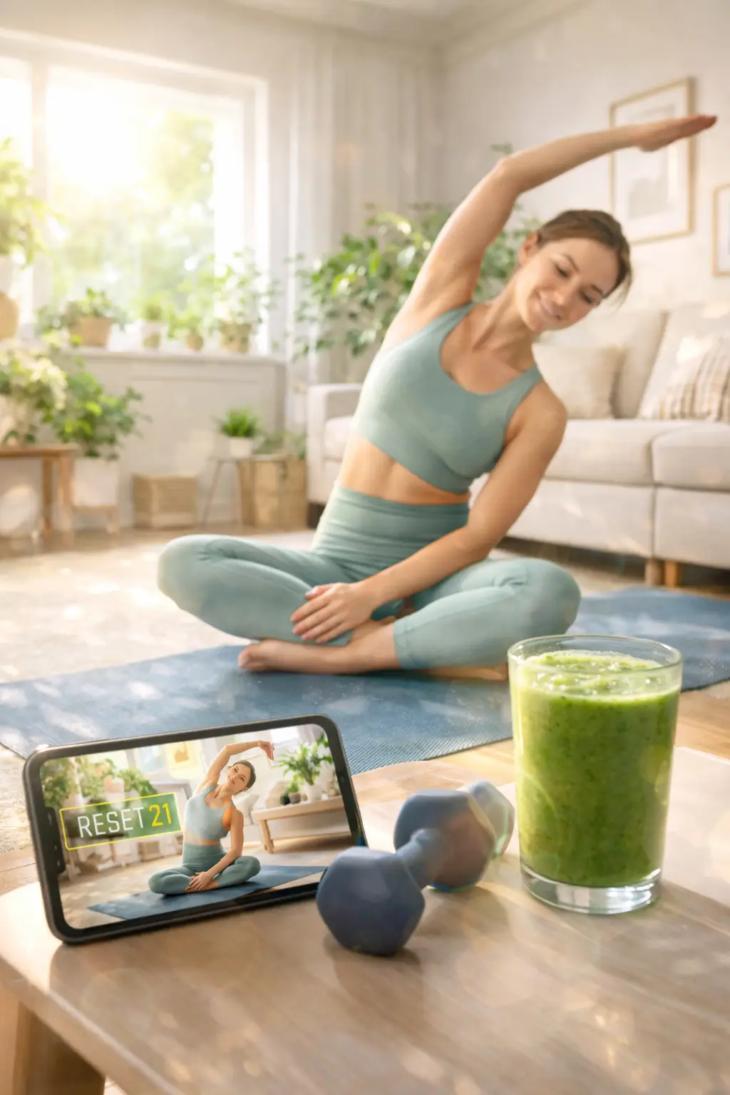 RESET 21: Programul Complet de Detoxifiere & Slăbire Post-Sărbători (Plan Alimentar + Antrenamente Acasă) - imagine 3